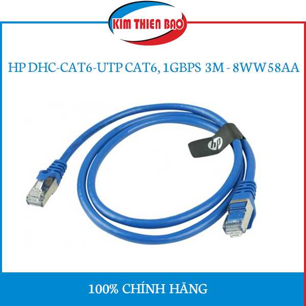 Cáp HP DHC-CAT6-UTP Cat6 1Gbps 3M (8WW58AA) - Điện Tử Kim Thiên Bảo - Công Ty TNHH Tin Học Kim Thiên Bảo